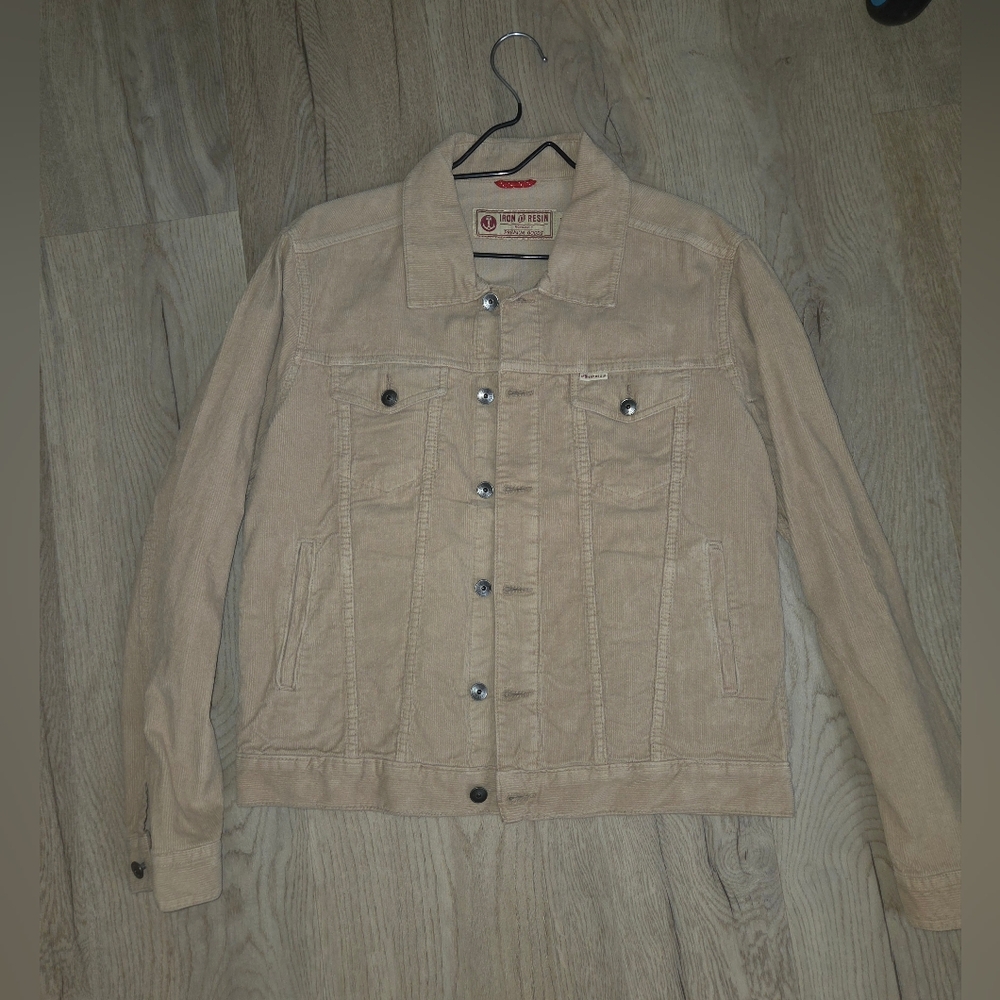 Iron and resin corduroy jacket